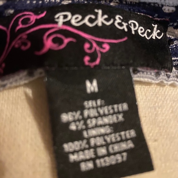 EUC Blue and white striped tunic blouse. Size Med. - Picture 3 of 3